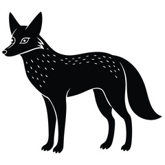 Adobe IllustratoJackal silhouette, Wild jackal silhouette, Jackal svg, Jackal silhouettes, Jackal vector illustration.r Artwork