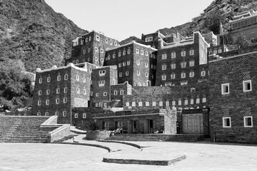 Rijal Almaa is a heritage village located in Asir Region, Saudi Arabia. It locates 45 km away from Abha.