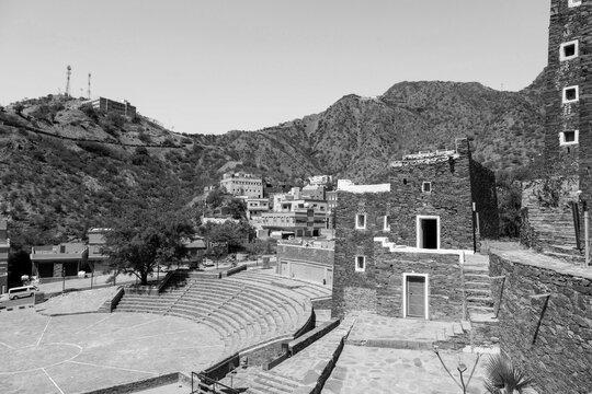 Rijal Almaa is a heritage village located in Asir Region, Saudi Arabia. It locates 45 km away from Abha.