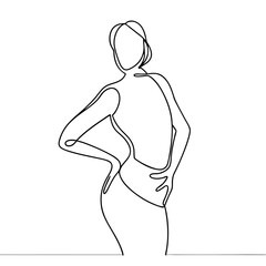 Fototapeta premium Silhouette vector illustration of a pregnant woman