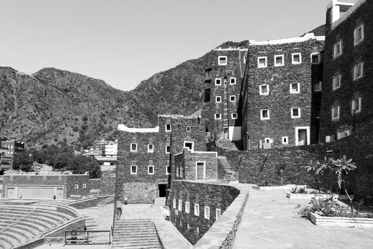 Rijal Almaa is a heritage village located in Asir Region, Saudi Arabia. It locates 45 km away from Abha.