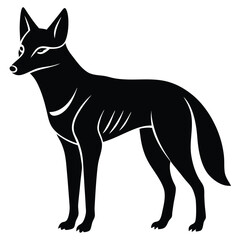 Adobe IllustratoJackal silhouette, Wild jackal silhouette, Jackal svg, Jackal silhouettes, Jackal vector illustration.r Artwork