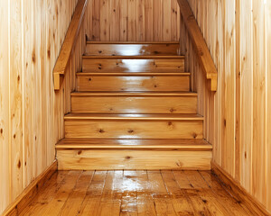 Wooden staircase interior, house, ascent, home, background