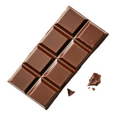 Delicious chocolate bar on a transparent background