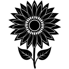 Sunflower Silhouette Vector