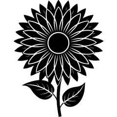 Sunflower Silhouette Vector