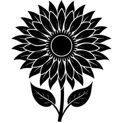 Sunflower Silhouette Vector