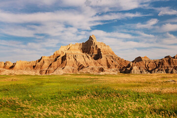 beautiful scene in badlands national park