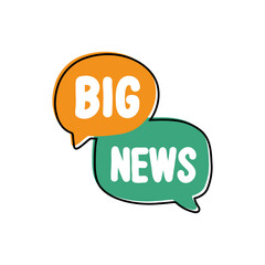 Big News. Badge, icon, logo vector design illustration on white background