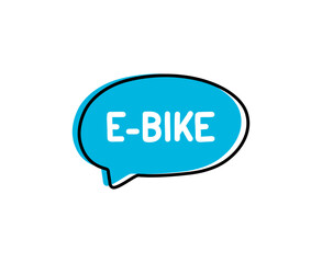 E-Bike. Badge, icon, logo vector design illustration on white background