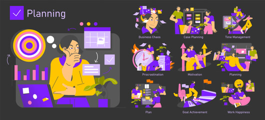 Planning. Flat Vector Illustration