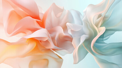 Obraz premium Soft Abstract Fabric Flow with Gentle Movement and Warm Colors