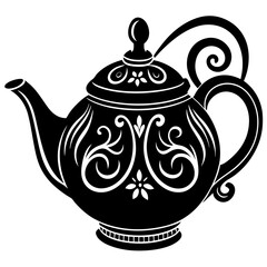 Teapot Silhouette Vector
