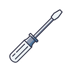 Fototapeta premium Screwdriver vector icon in flat style with neutral tones
