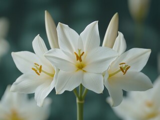 Fototapeta premium White lilies in soft focus
