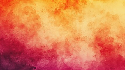 Obraz premium Blurred gradient watercolor background in vivid warm tones, evoking a beautiful sunset-inspired atmosphere.