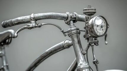 Vintage bicycle handlebar detail.