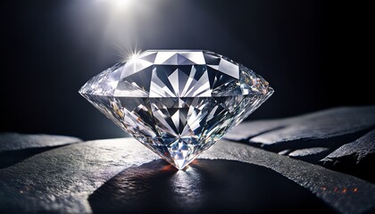 The distant sparkle of a diamond catches the eye.  