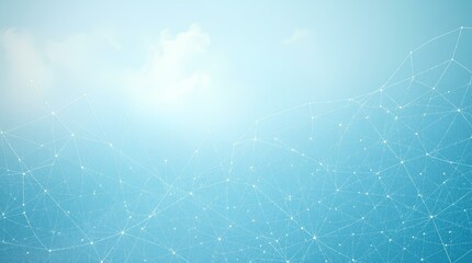 soft pale sky with gentle clouds and light glowing atmosphere