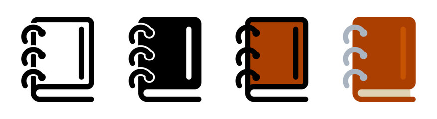 Modern book icon with simple and elegant design. Ideal for educational, knowledge and literature applications.