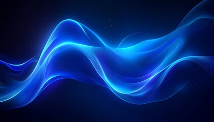 Abstract 4K blue background featuring deepspace technology aesthetics, neon digital waves, and advanced futuristic design, ultrasharp and immersive