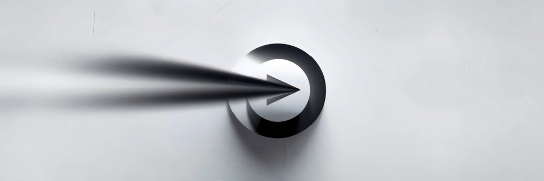 Minimalist illustration of a blurred object sharpening on white background – Ideal for tech branding or focus-related concepts.