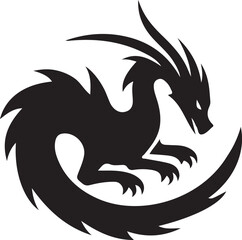 black and white dragon