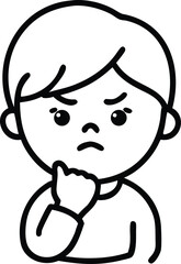 A young girl with an angry expression, arms crossed, deep in thought.