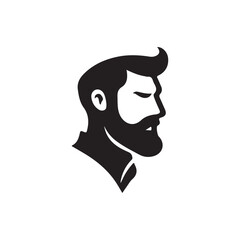 sign of beard logo vector icon silhouette