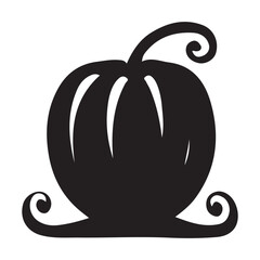 vector illustration of a pumpkin silhouette