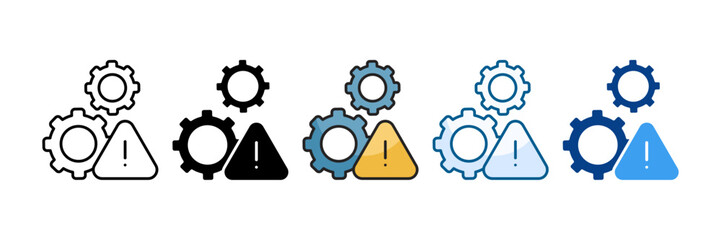 Operational Risk Icon Set Multiple Style Collection