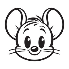coloring page Cute mouse