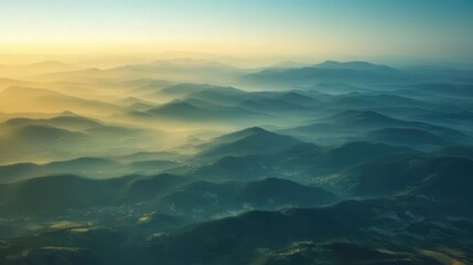 Aerial view of mountain range unknown location low-resolution image natural environment high altitude tranquil concept