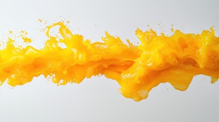 Elegant yellow-orange swoosh border blending smoothly into a light abstract background.