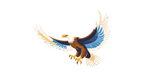 Fototapeta premium Majestic Bald Eagle Soaring Wildlife Symbol of Freedom and Strength