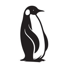 penguin silhouette vector