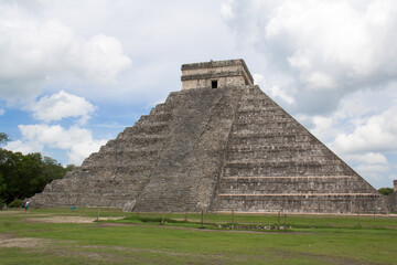 Pyramid of Kukulcan located in Chichen Itza Yucatan Mexico UNESCO World Heritage