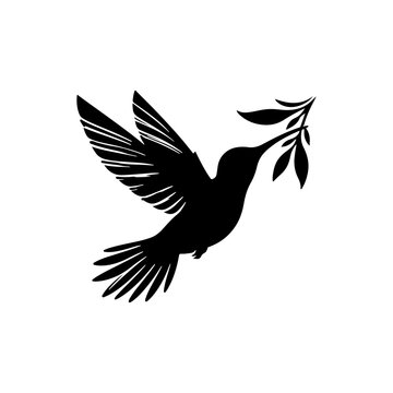 Hummingbird silhouette icon vector design.