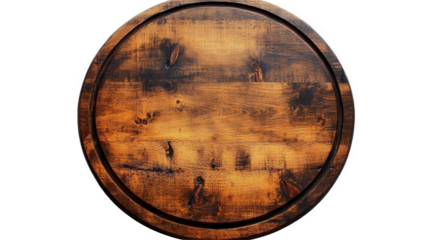 Dark Wooden Round Cutting Board