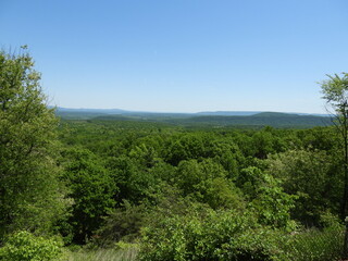 Scenic view from the Sideling Hill Overlook in Hancock, Maryland. Travels that stop to rest here can enjoy the breathtaking scenery. 