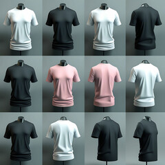 Black T-shirt Vector Illustration for Fashion Design Template