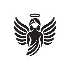 angel with wings silhouette