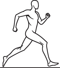 runner silhouette vector