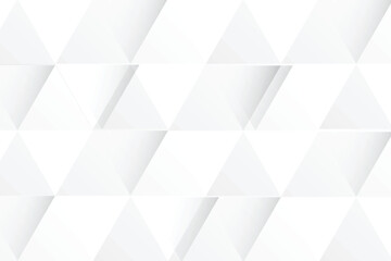 White triangle geometric pattern background, Geometric background made of triangles, Abstract geometric background. Vector 3d illustration. Triangle or pyramid white shapes.