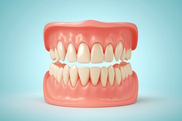 Obraz premium Realistic model of human teeth and gums display