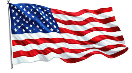 Fototapeta premium American Flag Waving in the Wind