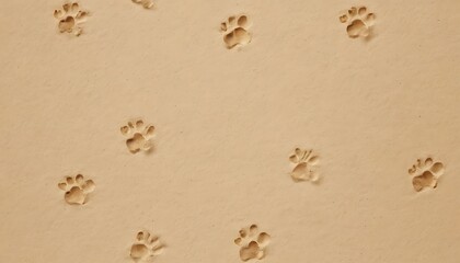footprint of a dog on cement concrete floor background. Abstract animal track texture. Paw print on the road. Top view.mark, paw, print, track, wolf, foot, footprint, signs, step, textured,67