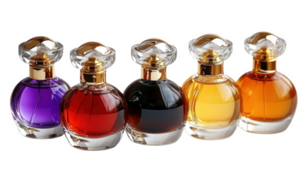 Collection of Colorful Perfume Bottles