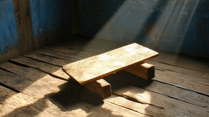 Hyperrealistic view of reclaimed wood flooring in a sunlit room detailed texture rustic charm