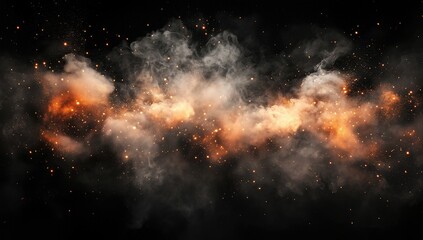 Fototapeta premium Mystical Smokey Background with Sparkles and Dark Theme Creating a Dramatic Scene